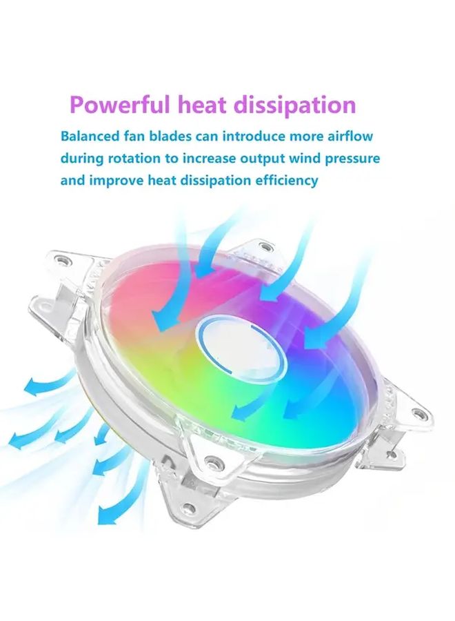 Transparent Frame ARGB PC Case Fan 4.72 Inch Silent Strong Wind Motherboard Sync - Image 3